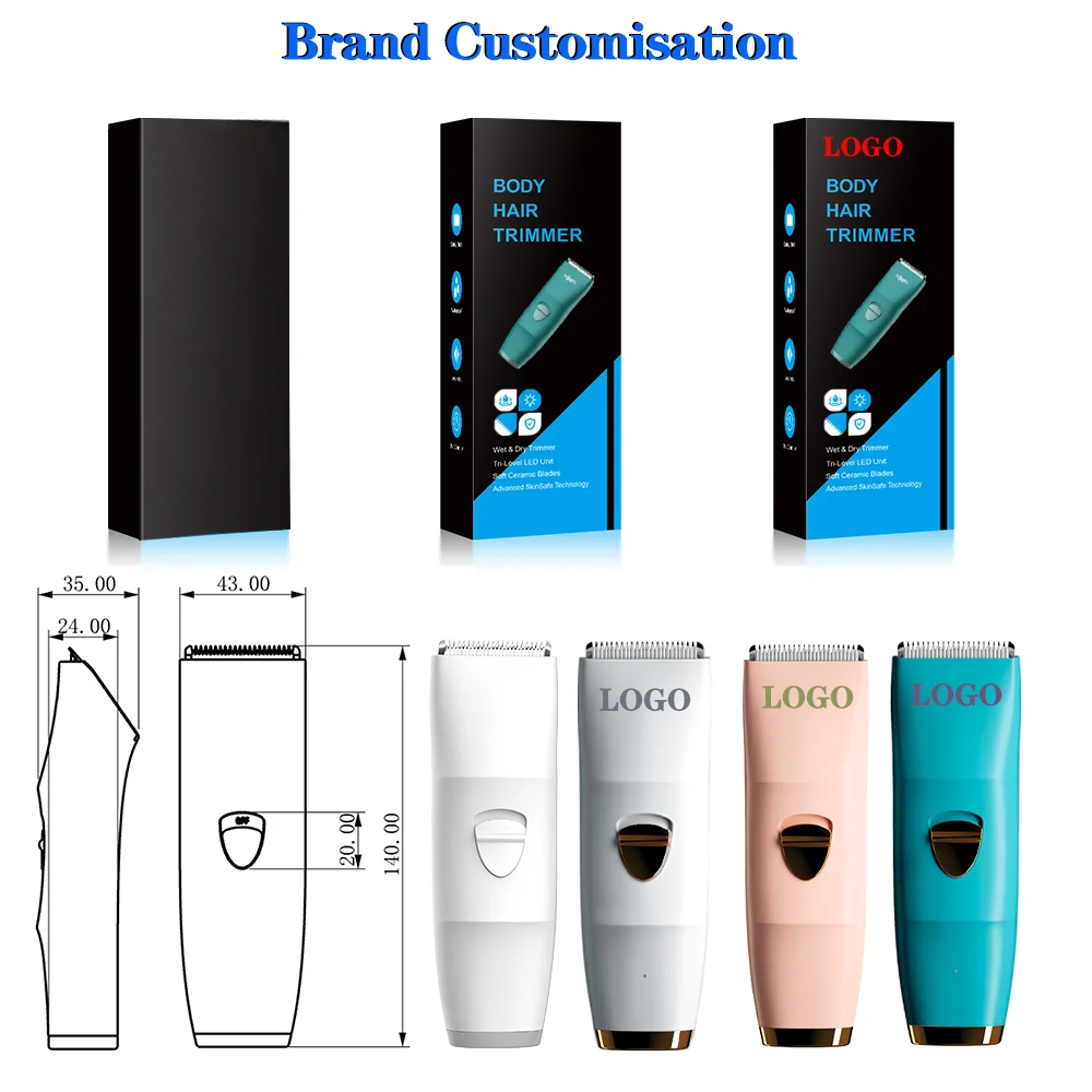 AMZ Head Vendor Supplier Body Groomers Body Hair Electric Shaver Clipper Trimmer for Women Bikini Men Groin Ball Body Trimmer