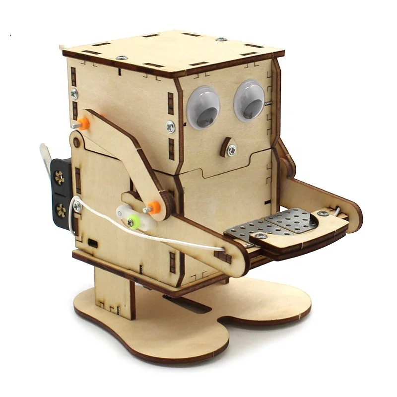 Coin-Eating Robot 2 DIY Science Experiment Kit for Children - A Technological Invention Toy that Swallows Coins