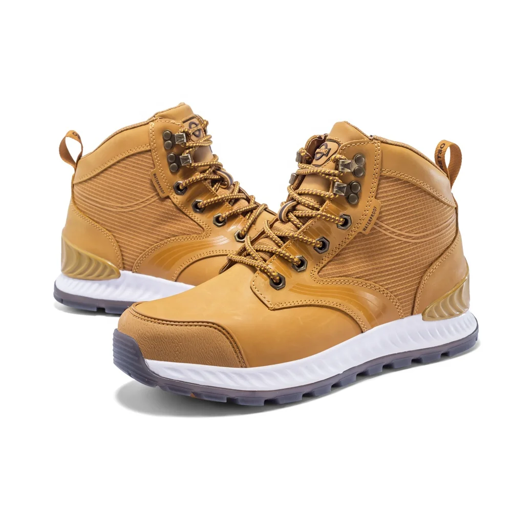 Mens New Outdoor Hiking Shoes Anti-slip High Top Mens Sneakers Outdoor Trail Trekking Mountain Climbing Safety Shoes Waterproof