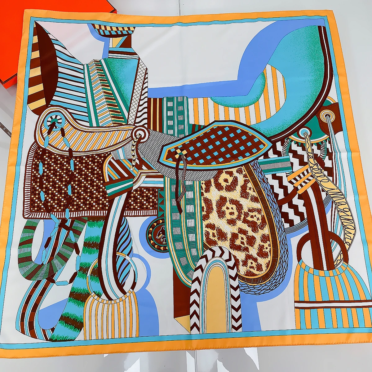 Wholesale silk scarf custom printing logo 90*90cm large square satin silk scarf shawl hand rolled silk scarves for women