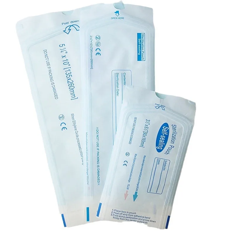 Self sealing Sterilization pouch 200 Pcs sterilizing pouches a box Ce mark used for Dental Autoclave