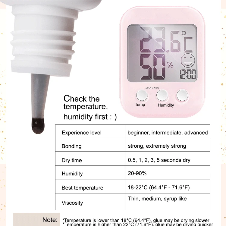 Professinal Sensitive Fast Dry Time High Temperature And Low Humidity Black Clear Eyelash Extensions Glue