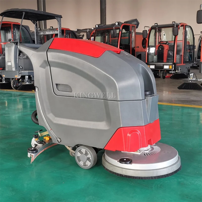 Automatic Multi functional Walk Behind Push Type Floor Scrubber Dryer  For Supermarket Warehouse