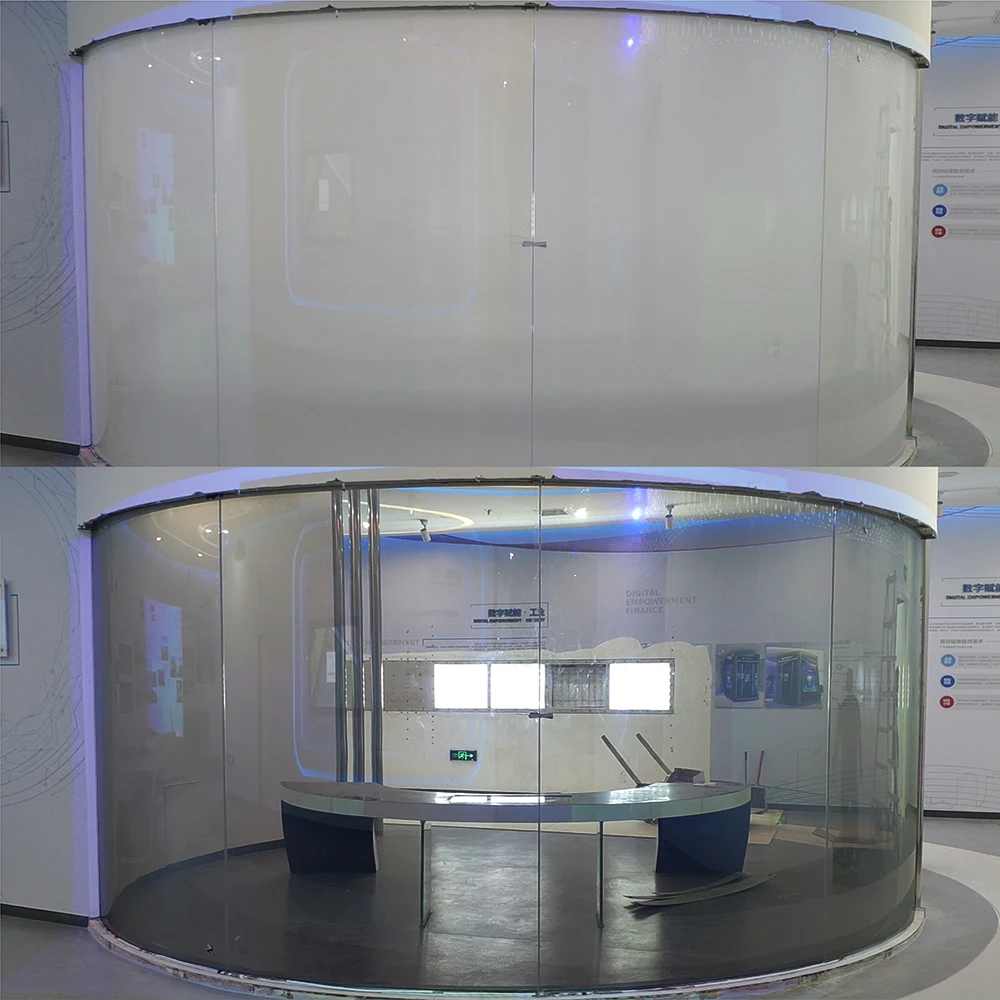 Privacy Magic Dimming Electric Smart Window Film For Building Glass