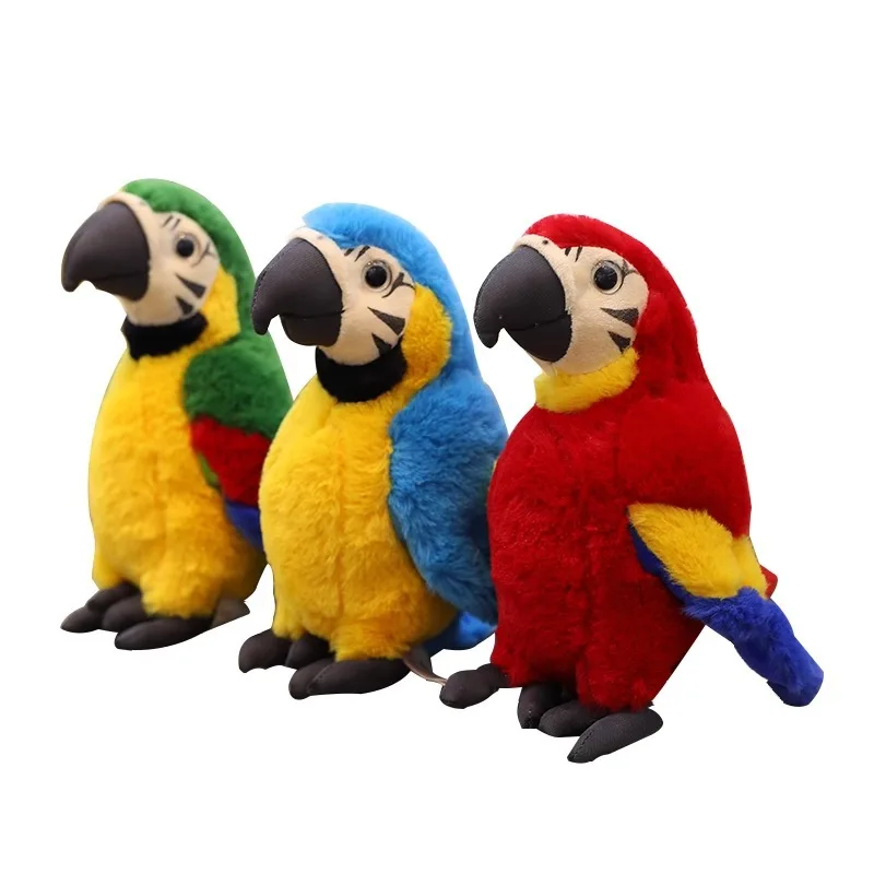 New Scarlet Macaw Red Parrot 25cm Unisex Soft Plush Keychain Stuffed Animal PP Cotton Filled Free Azo Gift Animal Crossing Fans