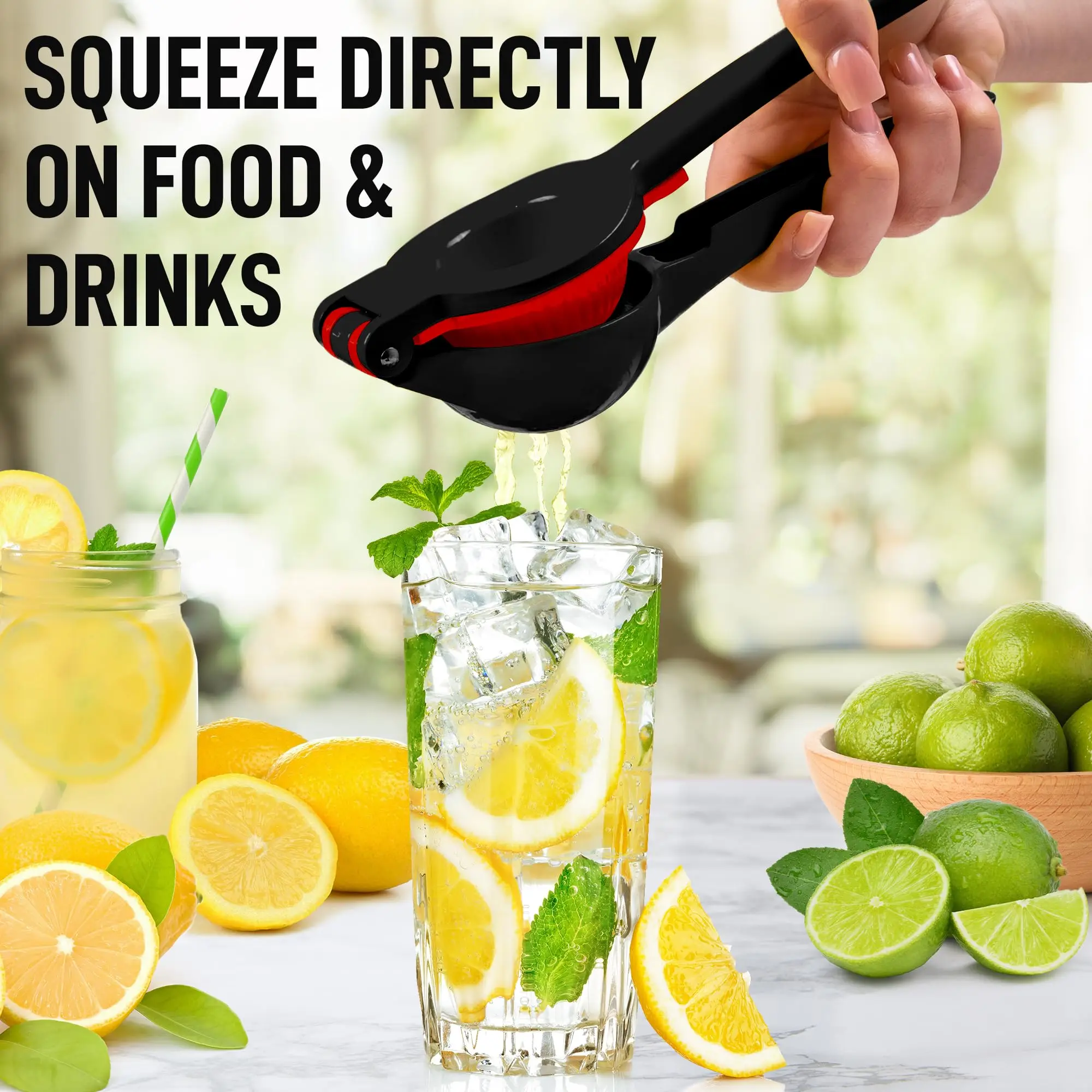 TRES wholesale 2024 new home products 2 in 1 black flat foldable stainless steel manual Hand press lemon squeezer Citrus Juicer
