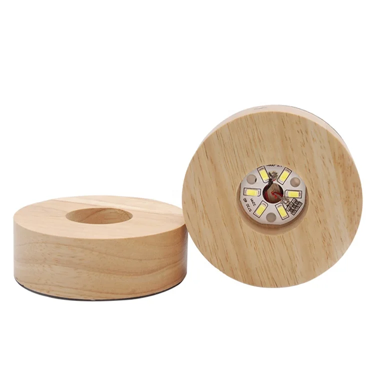 USB data cable 3D LED night light 3 colors 7 colors display stand bracket lamp holder