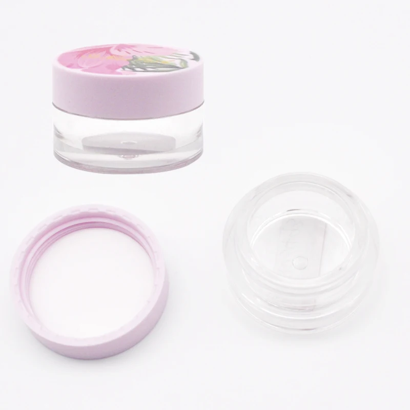 Small Plastic Jar 5g Cream Lip Balm Container Pots Cosmetic Packaging Jar Eye Cream Plastic Small Jars Cosmetic Box