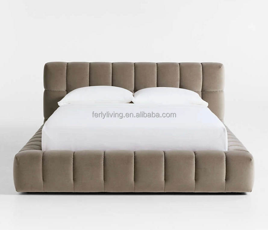 FERLY Hot Selling Bedroom Furniture Wooden King Size Bed Double Bed Furniture Bedroom Sets Modern Luxury King Size Bed