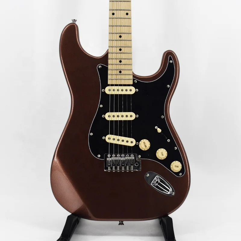 Krait New Arrival 6 string electric guitar basswood body black color maple neck cheap OEM guitar fast shipping