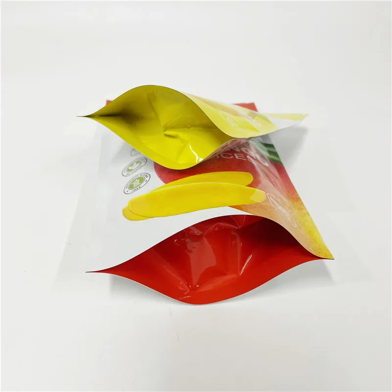 Glossy finish stand up mylar bag smell proof dried fruit packaging bags