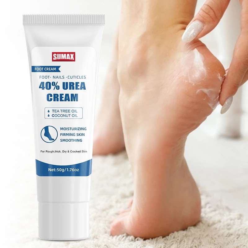 Custom oem personal label Wholesale 40% Urea Cream Foot Skin Care Cream 50g tube packing feet cream