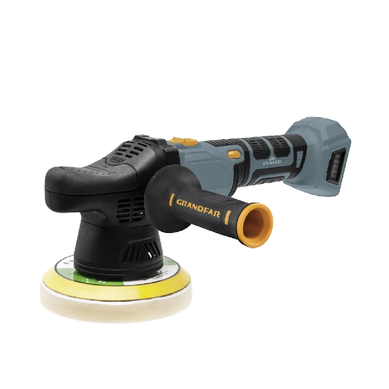 GRANDFAR Cordless Car Polisher Lithium Rechargeable Battery Brushless Polisher with Variable Speed Portable Cordless Polisher