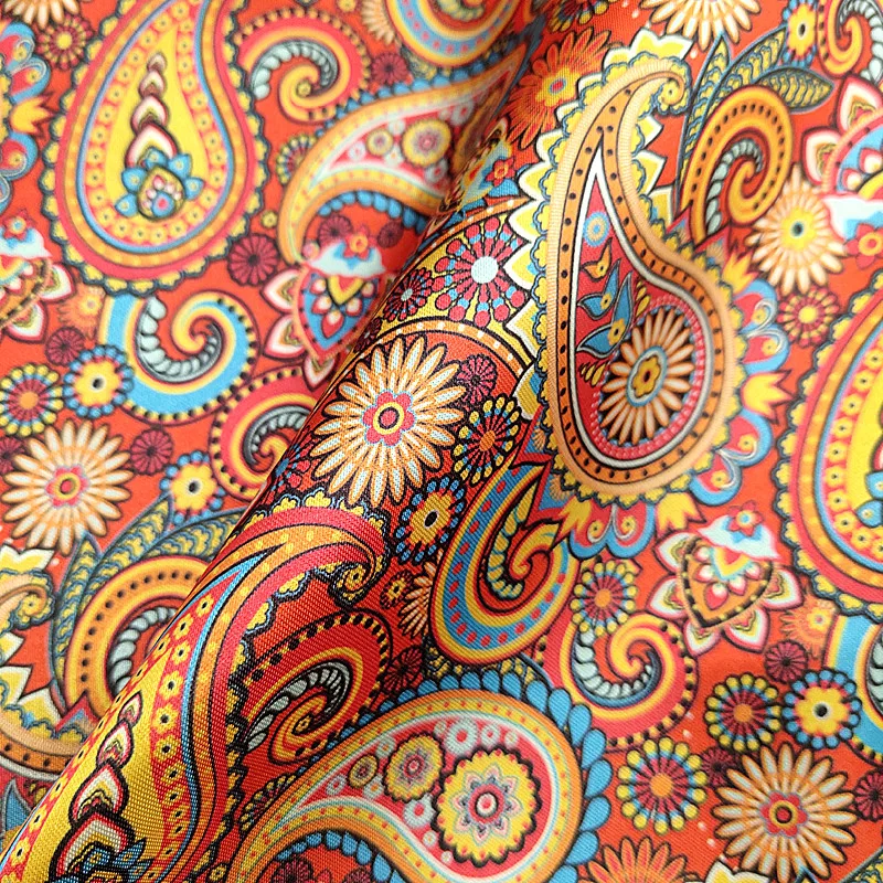 Custom Design Soft 100% Polyester Flower Wedding Bridal Digital Print Satin Fabrics For Dress