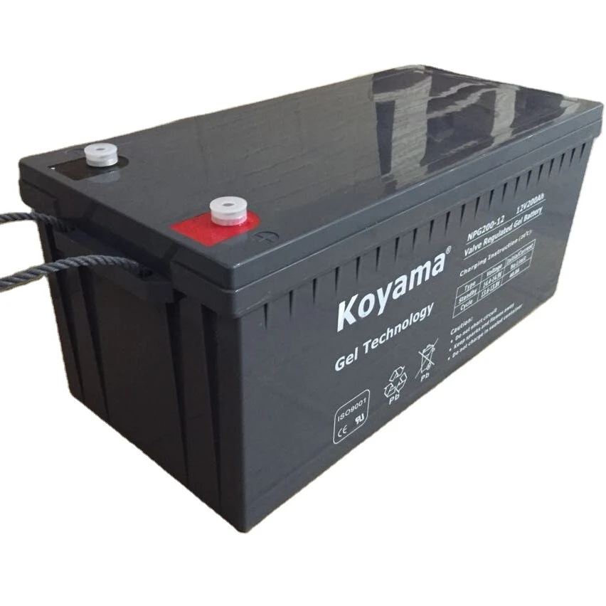 Долговечное время 12 В 200ah герметичная VRLA гелевая батарея для солнечной/ветровой энергии аккумуляторная