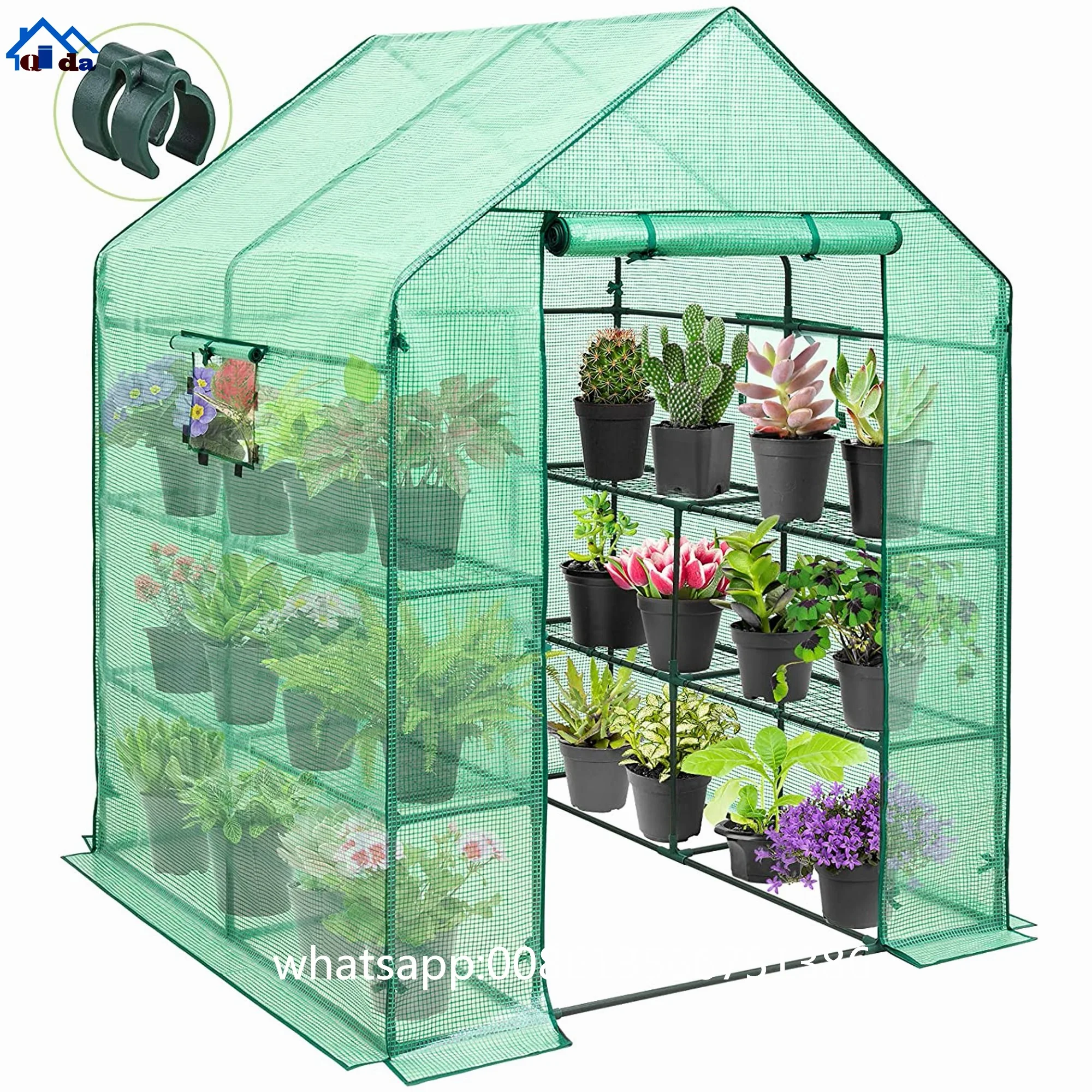 Cheap And Light Easily Assembled Metal Frame Plastic Small Mini Greenhouse For Garden Balcony Herbs