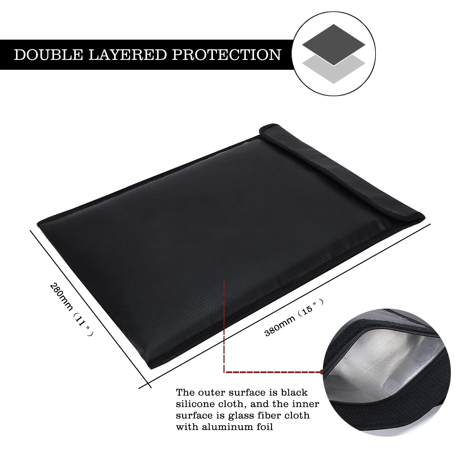 School Use OEM Factory Document Bag Waterproof and Fireproof Folder with Custom Logo