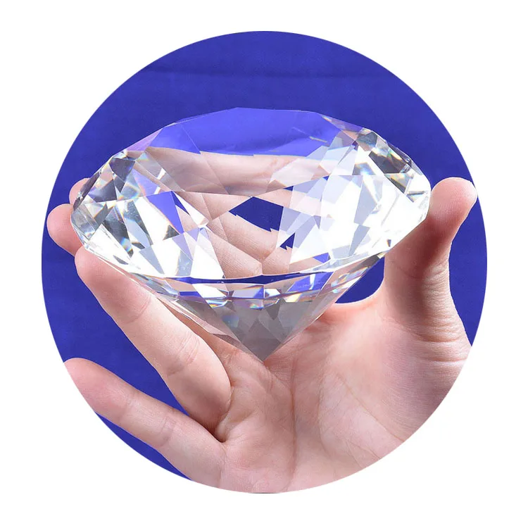 Custom Engraving 60mm 80mm Glass Crystal Diamond For Souvenirs Gifts