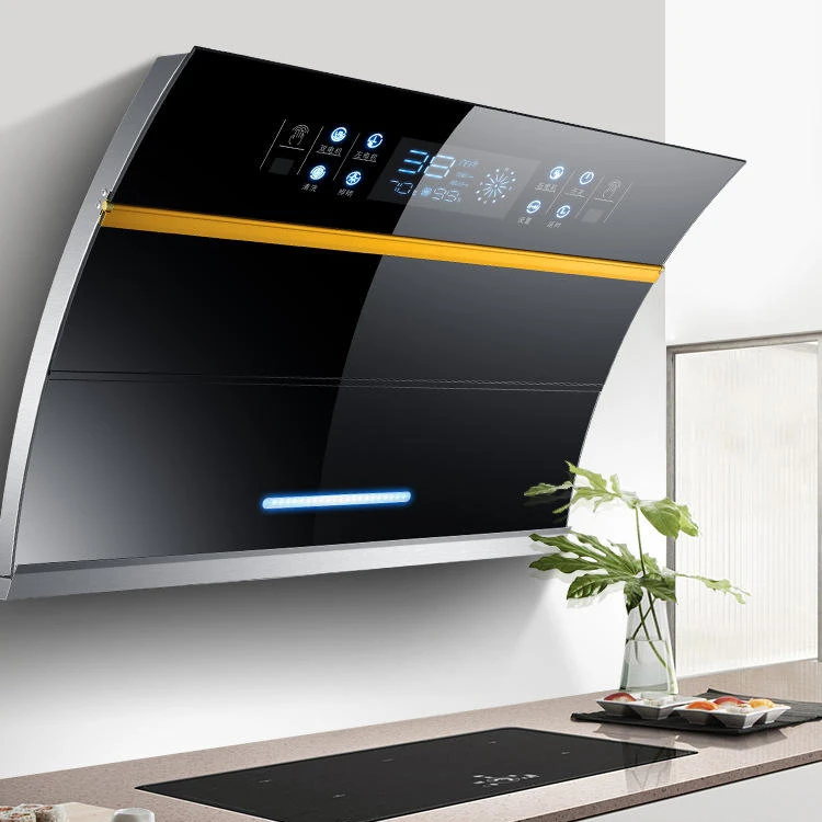 Super strong suction international version side range hood with CE certification and double motors kitchen chimney