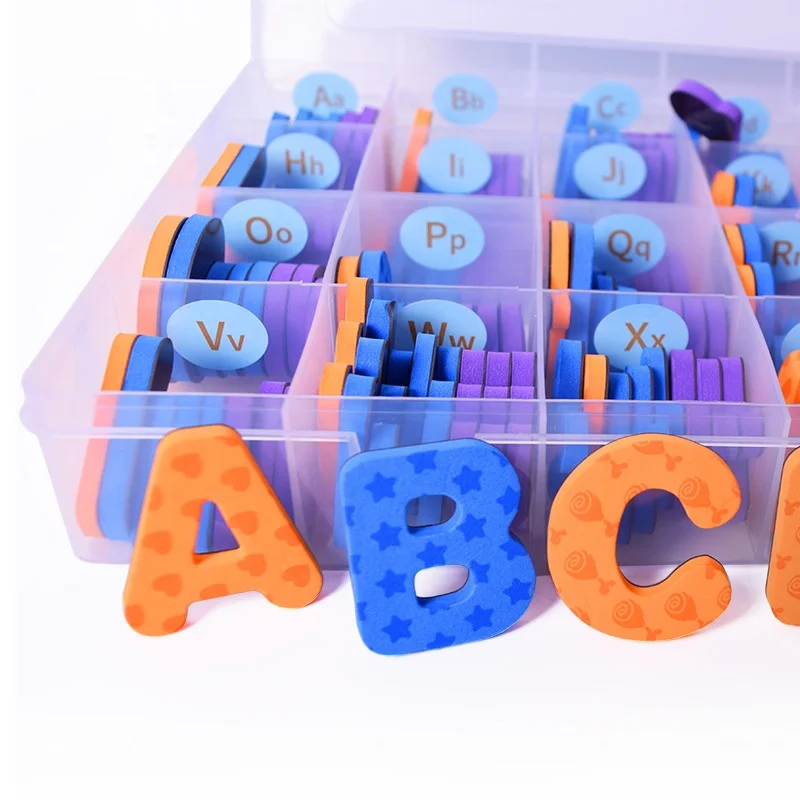 Educational Toy  Magnetic Letters Uppercase Lowercase Foam Alphabet ABC Magnets for Fridge