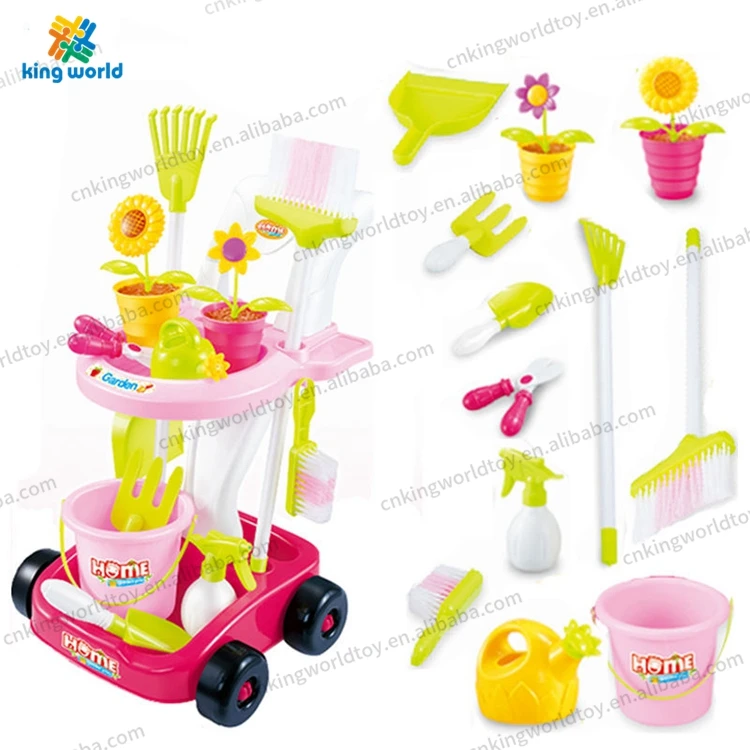 Kids Play House Garden Cleaning Toy Set 12 Piece Set Outdoor Toys Gardening Tools Toys