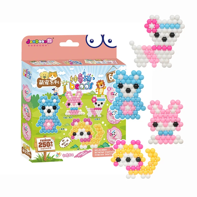 
JanDoon Manufacturer Beginner Series Educational Puzzle DIY Art Craft Aqua Fused Beads Kits for Kids 