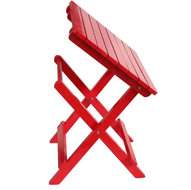 China Manufacturing Fold Side Table Red Wooden
