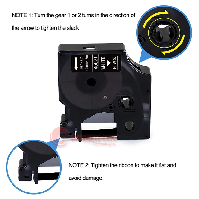 Совместимая черная лента D1 45021 S0720610 12 мм 0 47 дюйма Заправка для Dymo LabelManager 160 280 360D 420P 450 Duo этикеток