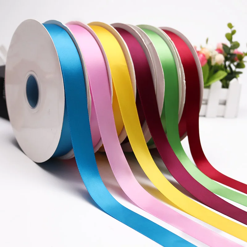 
Single Faced Polyester Ribbons Solid Color Satin Ribbon 1 Inch 100 Yards Per Roll Ribbon Wholesale Decoration 