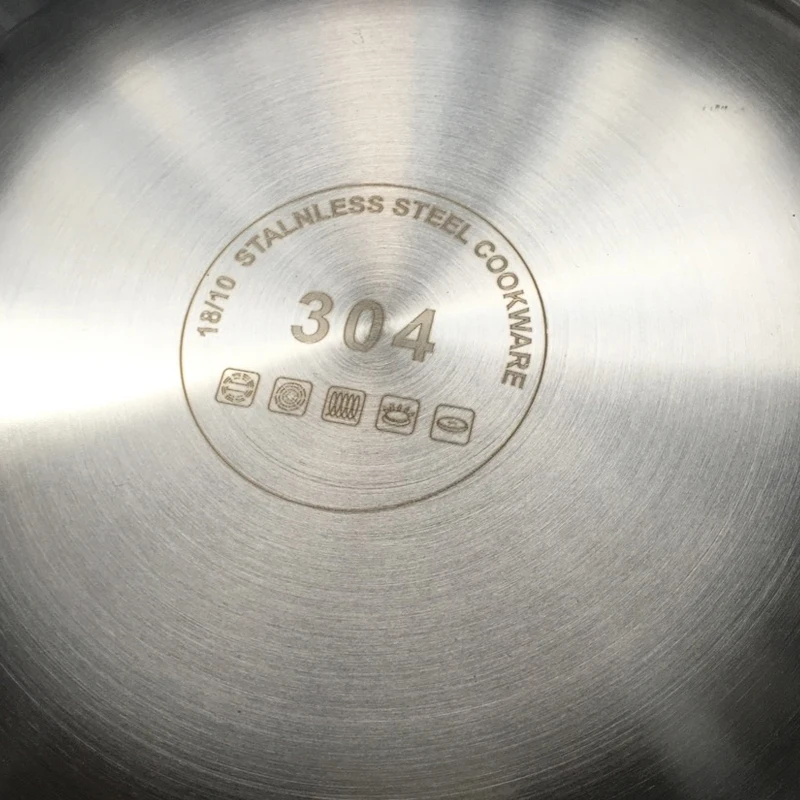 Mofun 5202 Customized Stylish Induction Wok Non-stick Fry Pan Saute Pan with Lid Customised CLASSIC Stainless Steel Flat 2.3mm