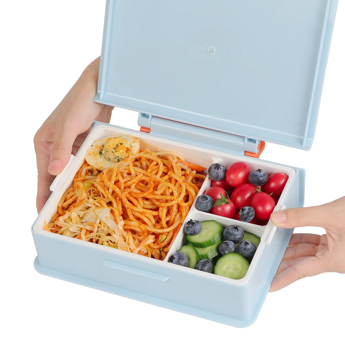 Коробка Bento с книжным дизайном и ручкой Ланч-бокс 3 отделениями для детей взрослых коробка ложкой вилкой