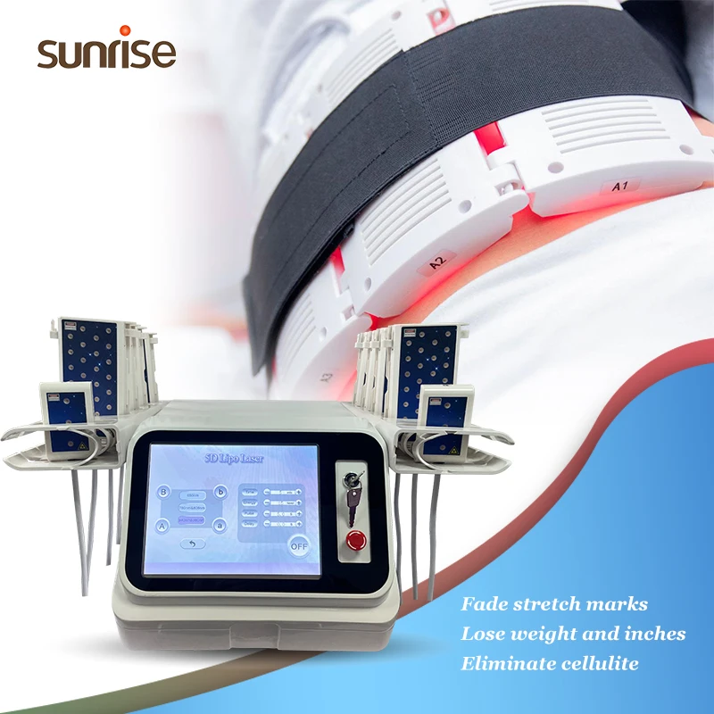 factory price Potable 5 Wavelengths Lipo Laser Slimming Machine 28 Diode Laser for Weight Loss Fat Reduction Cellulite Removal