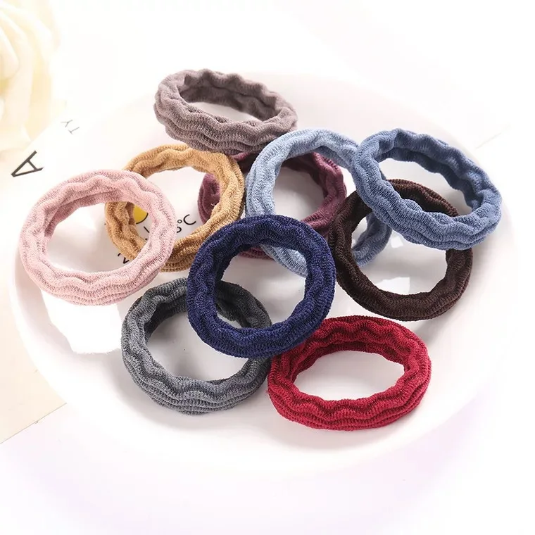 2022 New widened high elastic hair rope all-match fashion seamless towel ring tie hair rubber band hair ring