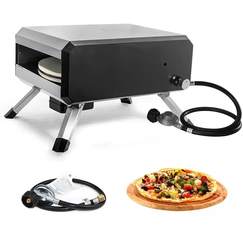 italian small pizza oven gas 12 inch rotation natural dome gas pizza oven portable outdoor with burner stone