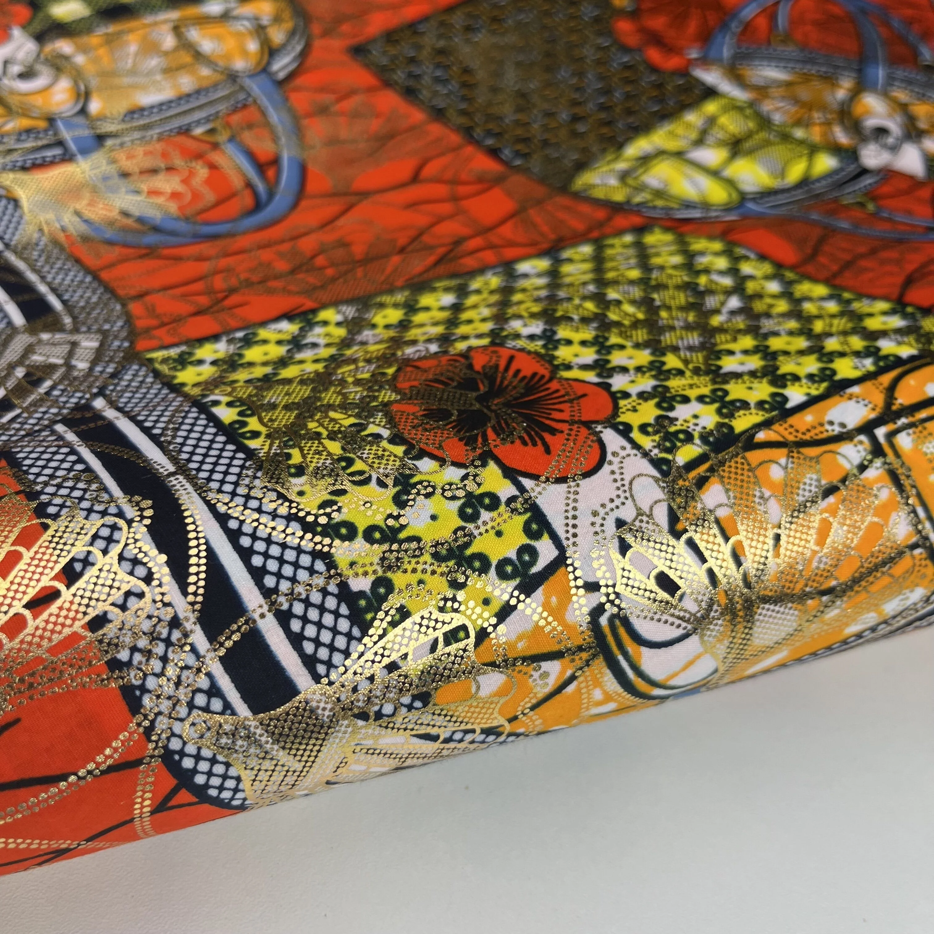 Mikemaycall 100% cotton Ankara prints fabrics African fabrics  super golden grand wax