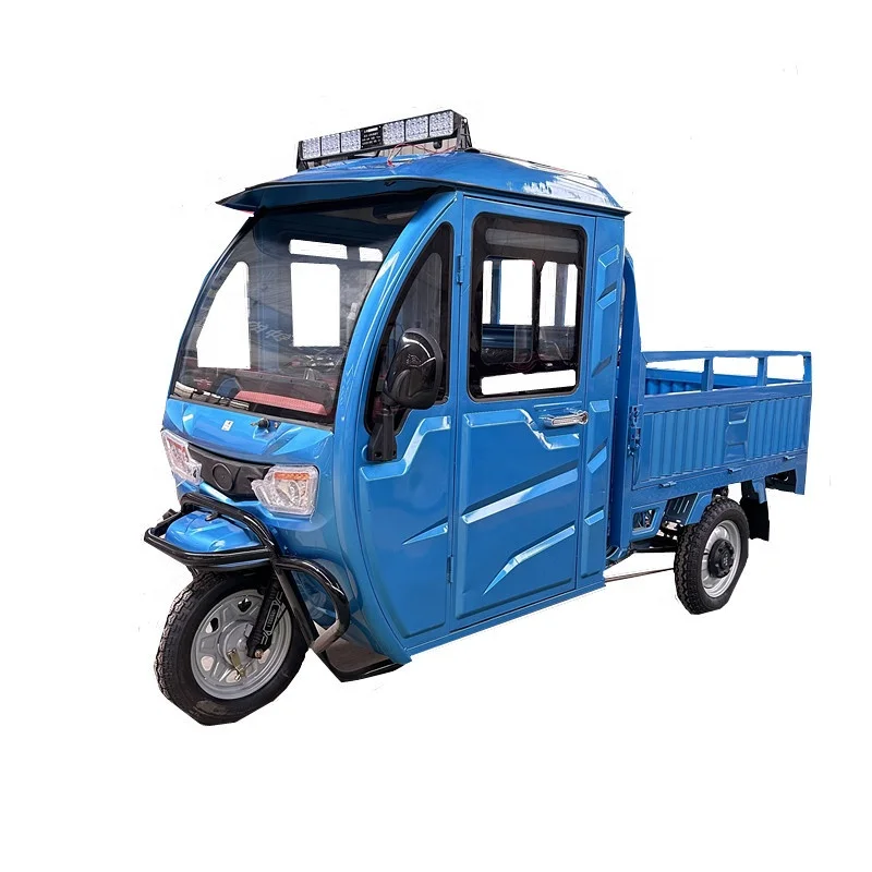 Closed electric tricycle, high-power freight tricycle with shed, electric tricycle