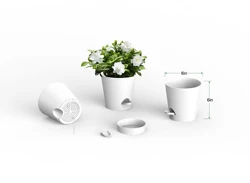5 5.5 6 6.5 7 8 Inch Smart Self Watering Plastic Planter Pots for Plants with Holes and Tray