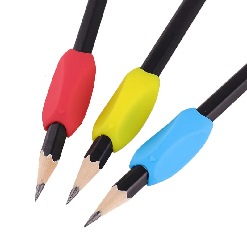 silicone pencil sleeve writing aid helper OEM ODM pen holder for kids children student study grip posture correction tool