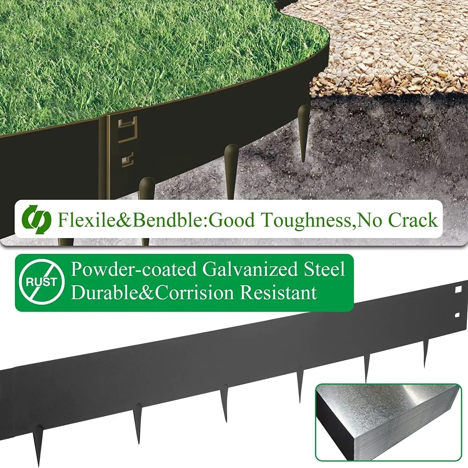 European style abstract corten steel edging for garden beds metal lawn edging