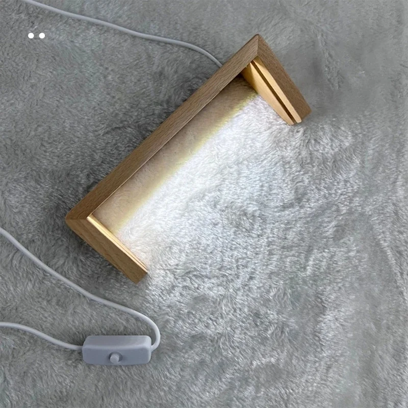 Многократное светодиодное 7 видов цветов RGB овальное деревянное основание для 3D ночного светильника акриловый Pamma лист