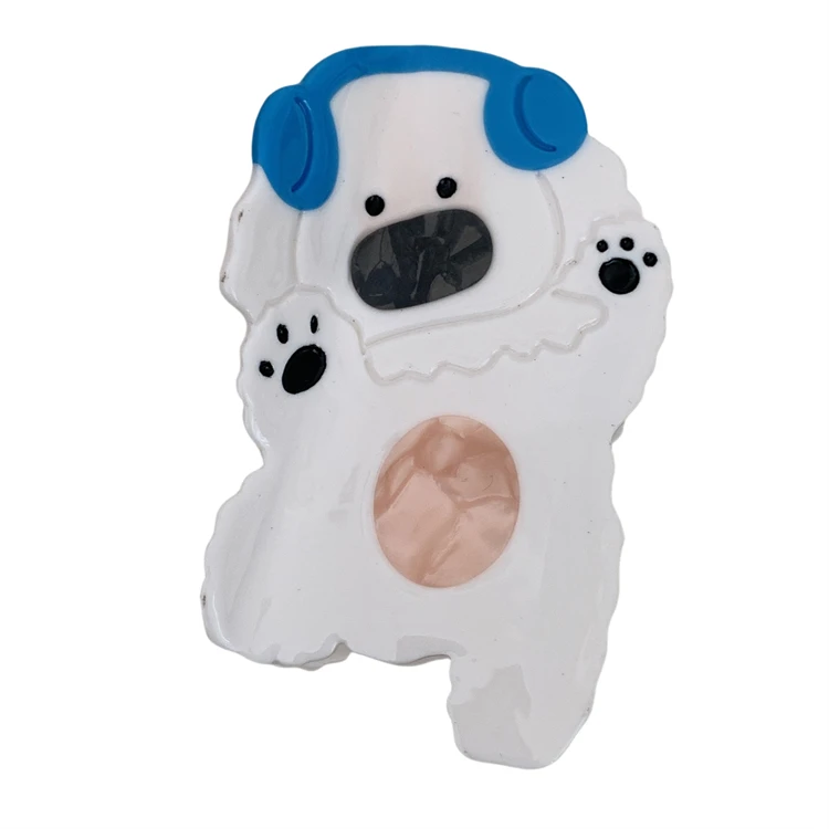 New headphones dog acetate claw clip lady animal cute animal hair accessories cute cartoon back of the head