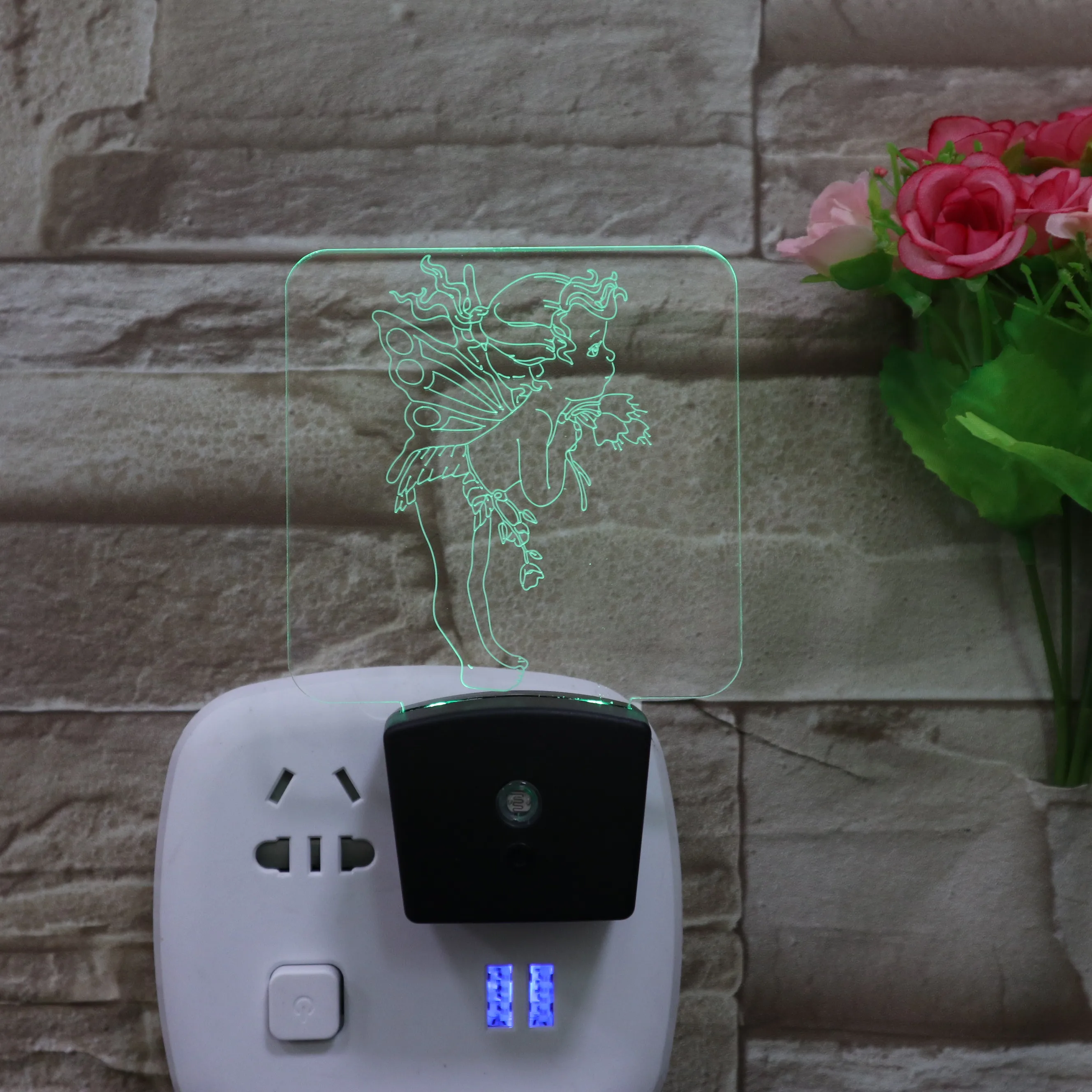 US Uk Eu Plug LED wall lamp with light motion sensor smart Motion sensing night light induction Dawn to dusk led wall light