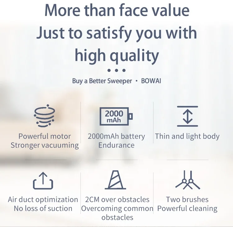 New upgraded wireless App control  floor care smart Aspiradora quiet robot vacuum cleaner  home use