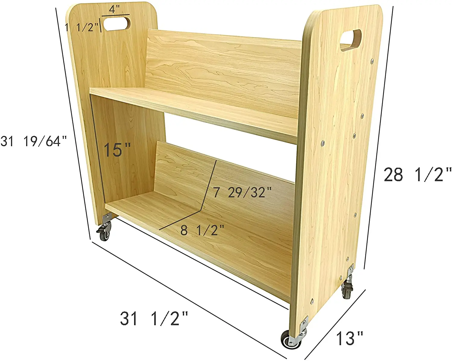 2022 Best Sell Magazine Rack Moving Rolling Storage Cart