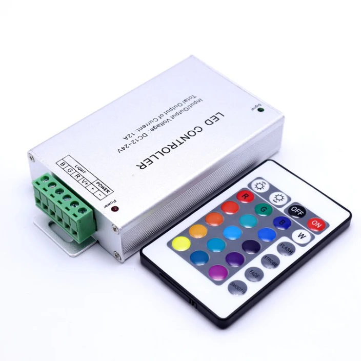 DC12V-24V 12A 18A 24keys IR Remote LED RGB Strip Controller for 3528/5050 Rgb