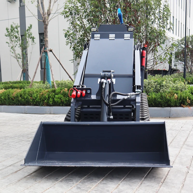 FREE SHIPPING!! EPA Euro 5 Walk Behind Mini Skid Steer Loader Crawler Skid Steer Loader With Bucket