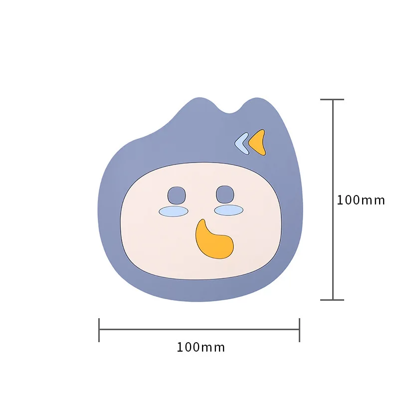 Silicone Coasters Student Cute Cartoon Cup Pad Mat Soft Table Mug Rubber Mats for Drink Glass Tea Coffee Beer Gift Home Kitchen
