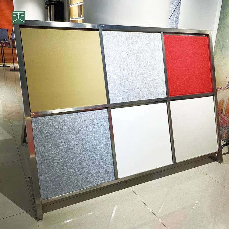 Tiange Self Adhesive Polyester Fiber Pet Fireproof E1 Grade Eco Wall Soundproof Acoustic Sound Panels