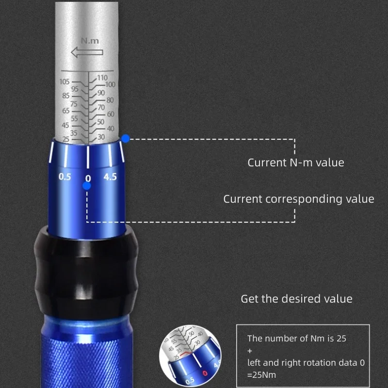 High Quality 1/4 Ratchet Torque Wrench Set Tool Repair Vehicle Tool Kit Multi-function Torque Wrench