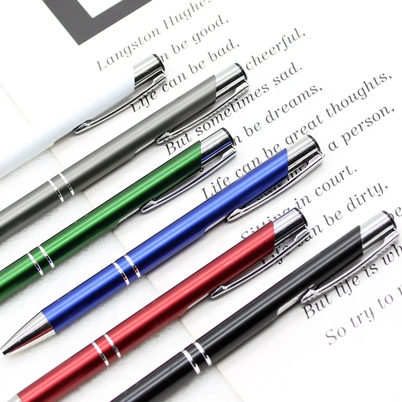 Fast Delivery Support Small Batch Order Classic Ballpoint Pen Ultra low Price Limited Supply Of Aluminum Rod Metal Office Pen